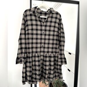 Uniqlo plaid drop-waist dress